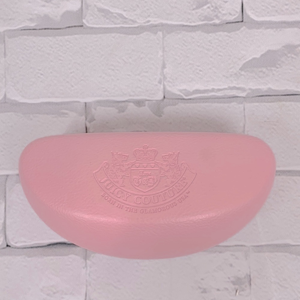 Juicy Couture Pink sunglasses card case Light pink Brown interior Shades
